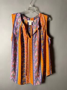 Cynthia Rowley Women's Medium Boho Paisley Blouse